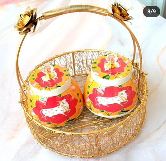 Metal Pichwai Art Trays