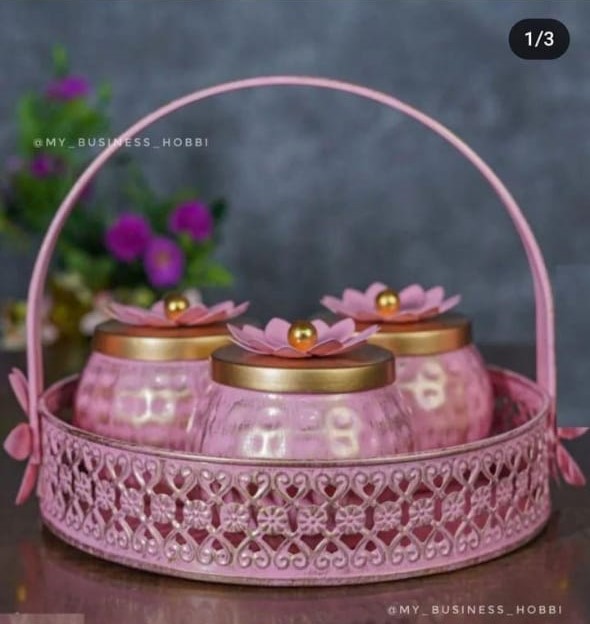 Gold Jar Dry Fruit with Gold Box